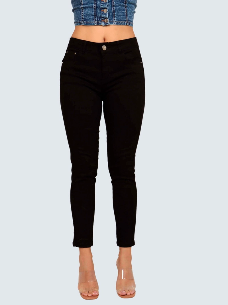 JEANS ALGODÓN SKINNY MUJER PARADA 111 NEGRO LUZ DARK - 2