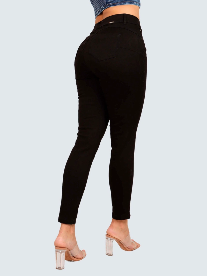 JEANS ALGODÓN SKINNY MUJER PARADA 111 NEGRO LUZ DARK - 3
