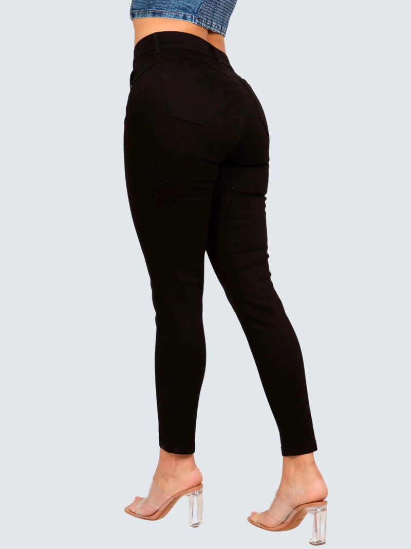 JEANS ALGODÓN SKINNY MUJER PARADA 111 NEGRO LUZ DARK - 4
