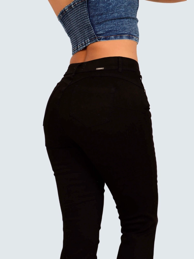 JEANS ALGODÓN SKINNY MUJER PARADA 111 NEGRO LUZ DARK - 5
