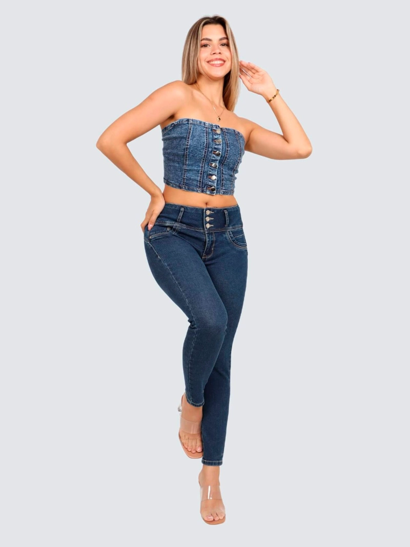 JEANS ALGODÓN SKINNY MUJER PARADA 111 COCO - 1