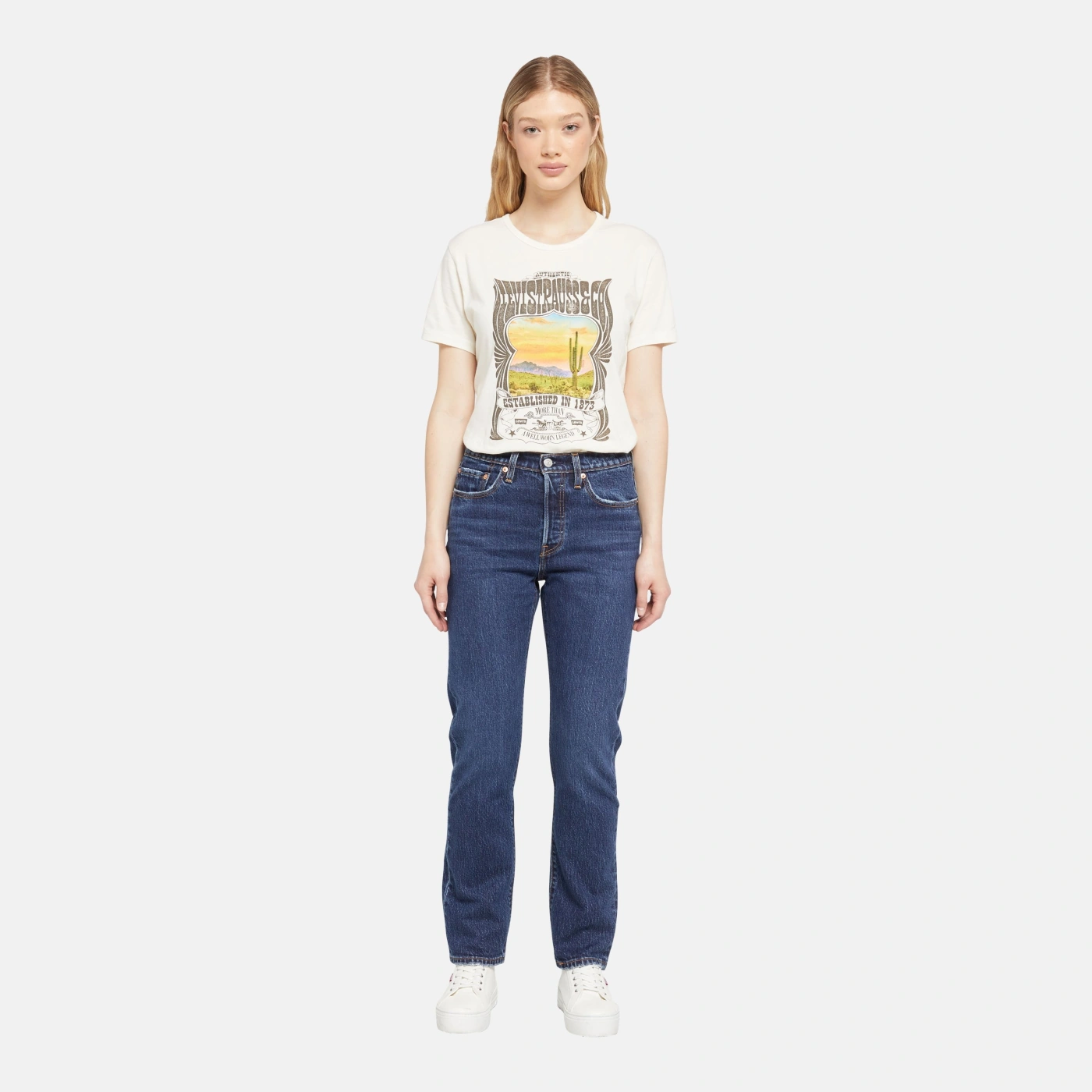 JEAN RECTO MUJER LEVI'S AZUL ALGODÓN 501 FOR WOMEN 501 JEANS FOR WOMEN - 1