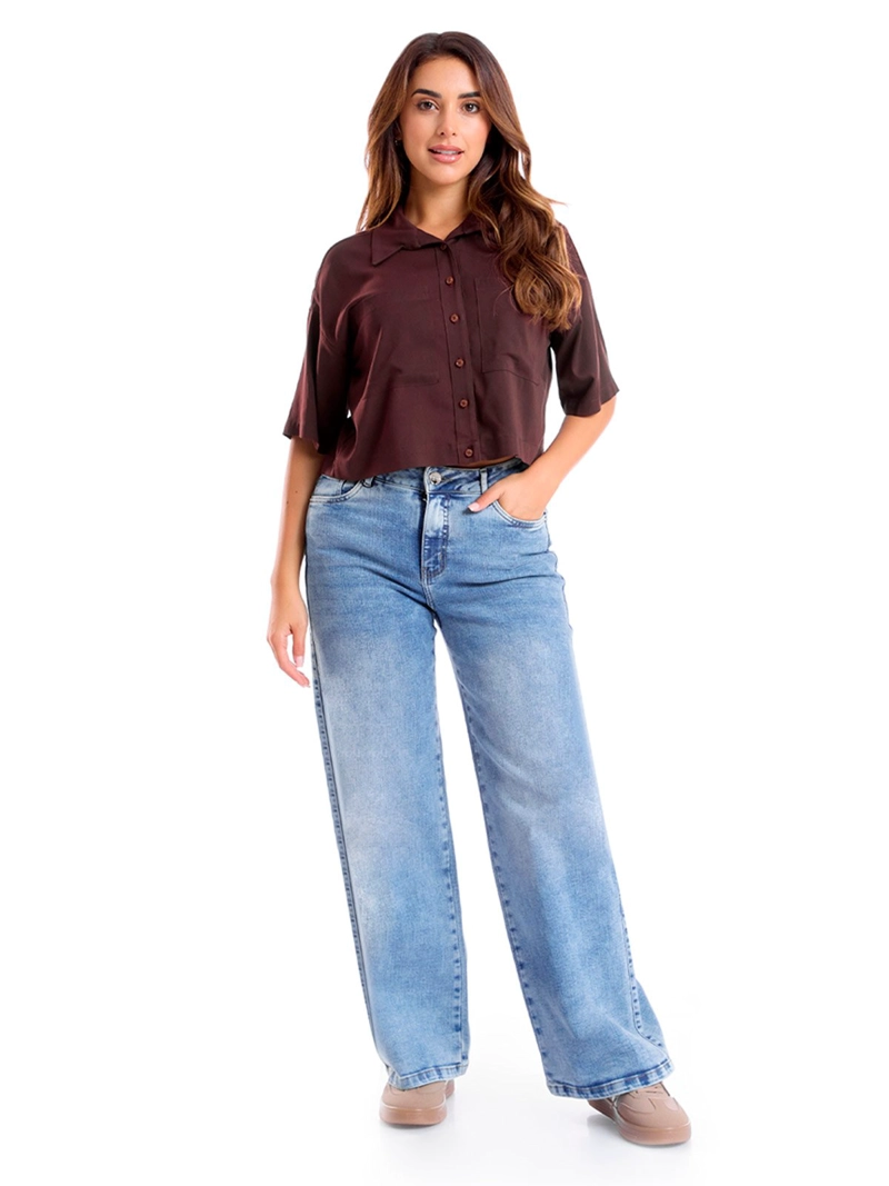 BLUSA MANGA 3/4 MUJER METAL JEANS BLENDA - 1