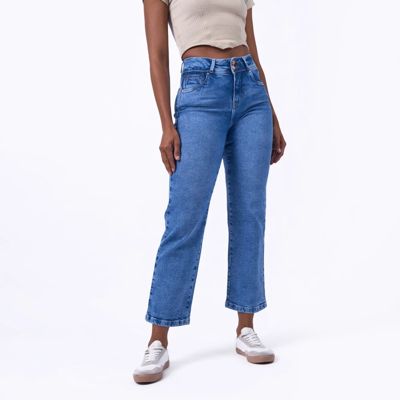 JEANS ALGODÓN RECTO MUJER MACHINE MACHINE SHANE - 1