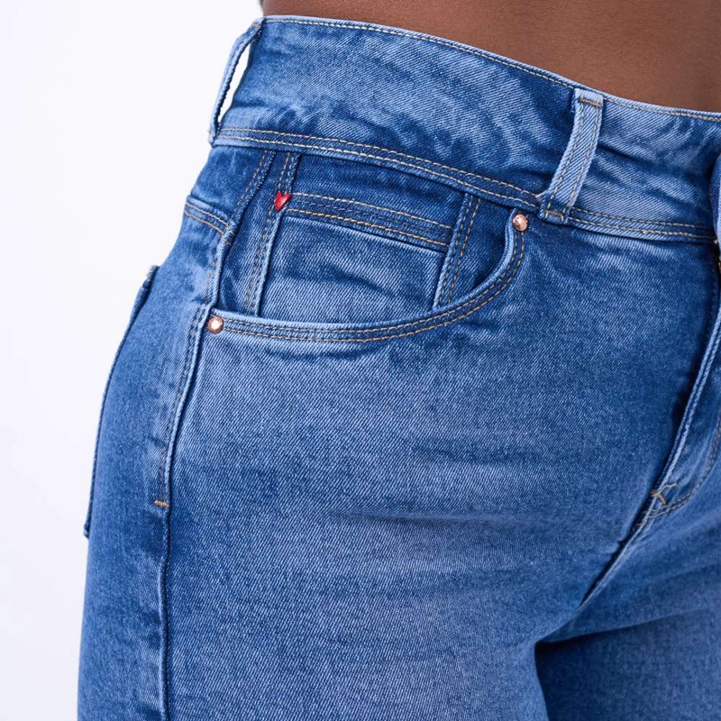 JEANS ALGODÓN RECTO MUJER MACHINE MACHINE SHANE - 4