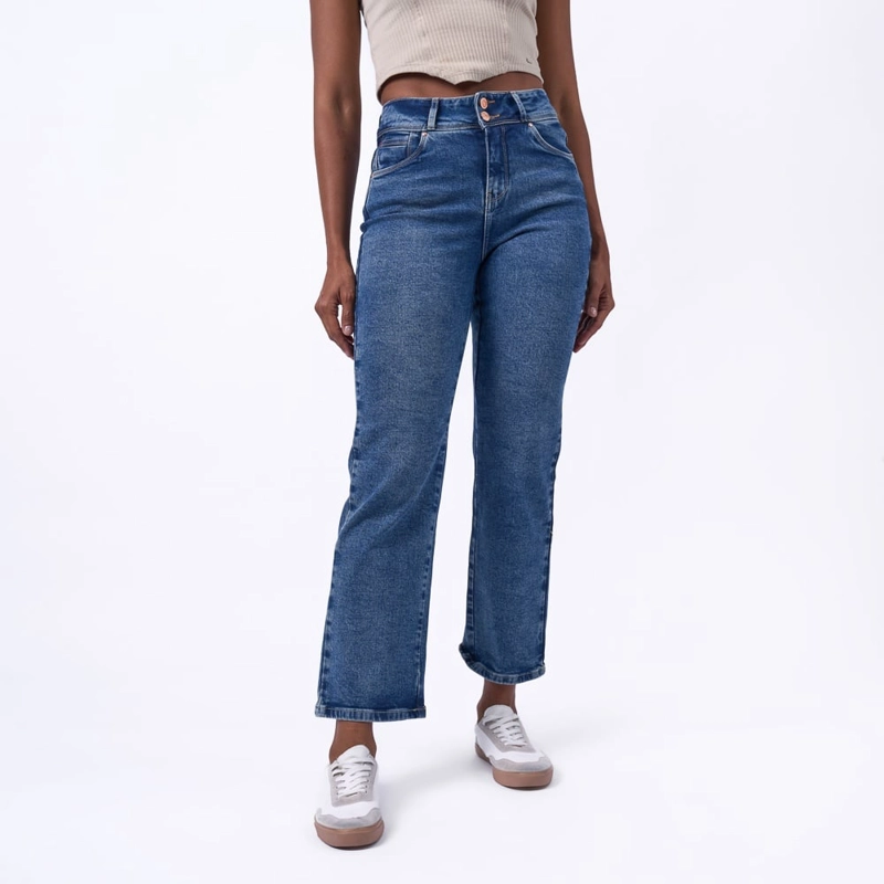 JEANS ALGODÓN RECTO MUJER MACHINE MACHINE SHANE - 1