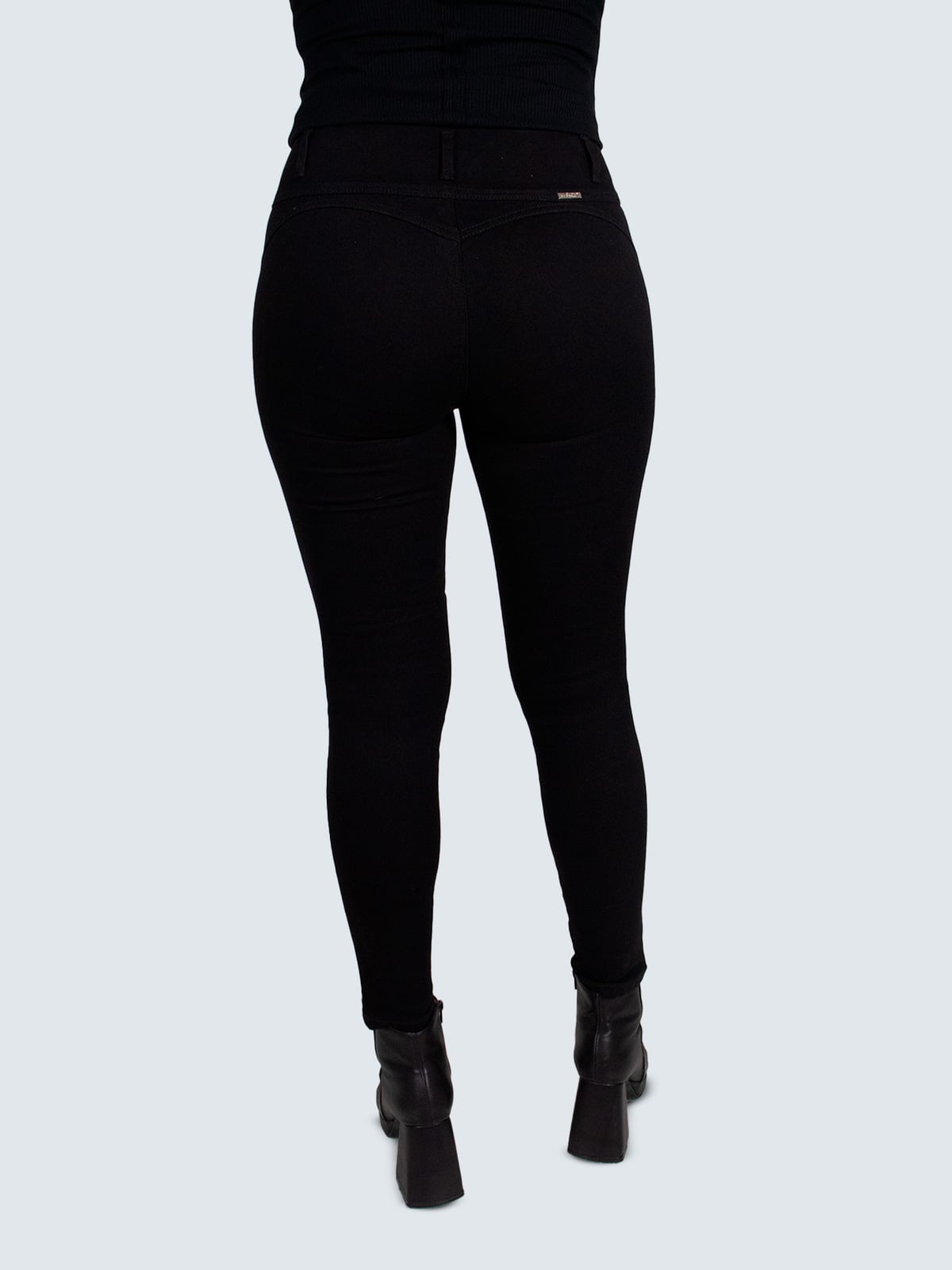 JEANS ALGODÓN SKINNY MUJER PARADA 111 NEGRO COCO DARK - 4