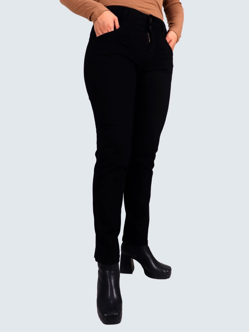JEANS ALGODÓN RECTO MUJER PARADA 111 NEGRO ZARY DARK - 3