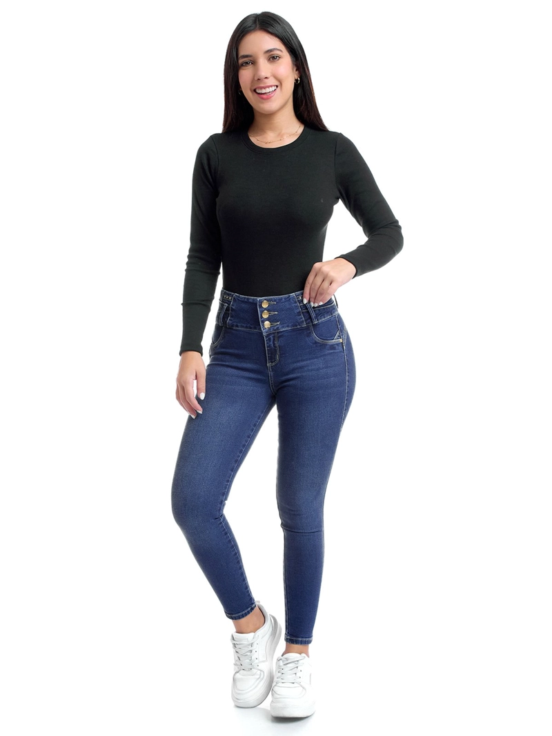 JEANS ALGODÓN SKINNY MUJER METAL JEANS LUCILA - 1
