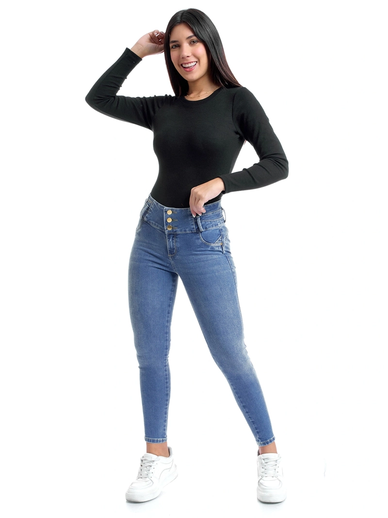 JEANS ALGODÓN SKINNY MUJER METAL JEANS LUCILA - 1