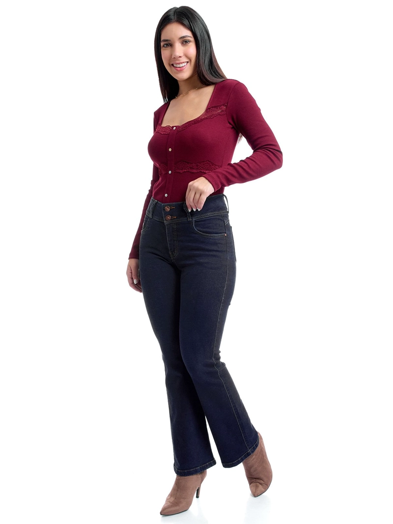 JEANS ALGODÓN FLARE MUJER METAL JEANS BRIANA - 1
