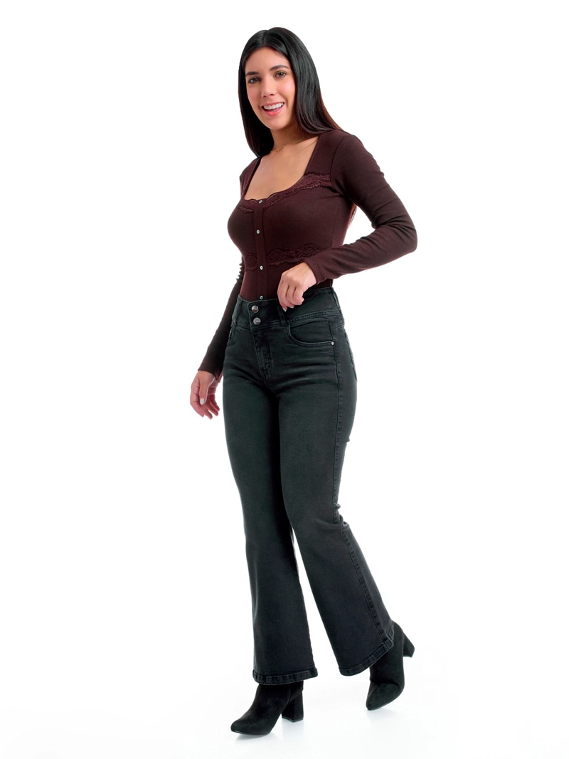 JEANS ALGODÓN FLARE MUJER METAL JEANS BRIANA - 1
