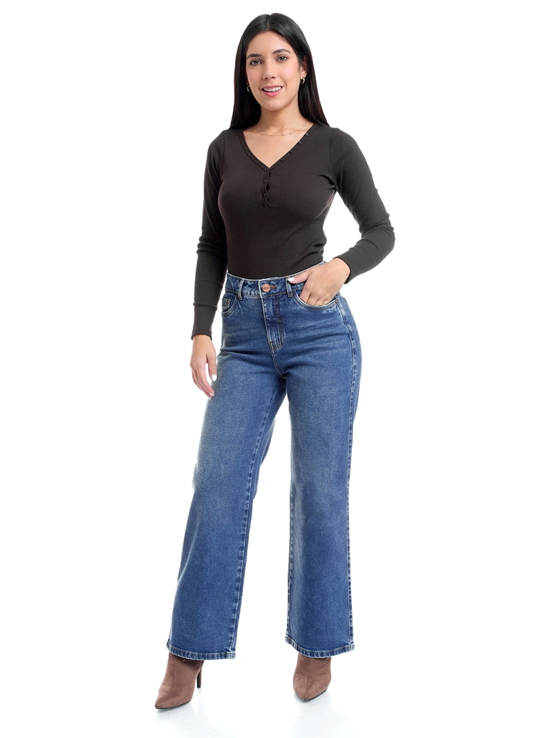 JEANS ALGODÓN STRAIGHT MUJER METAL JEANS NATALIA - 1