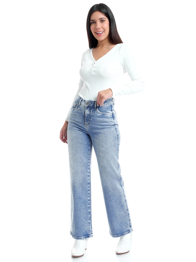 JEANS ALGODÓN STRAIGHT MUJER METAL JEANS NATALIA - 1