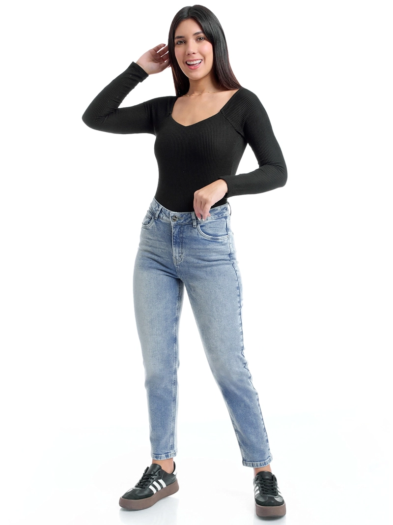 JEAN MOM MUJER METAL JEANS ALGODÓN ARTEMISA - 1