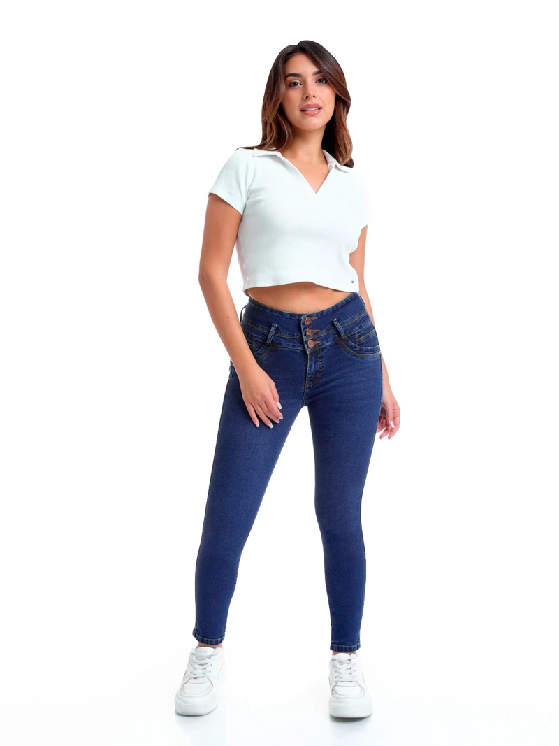 JEAN SKINNY MUJER METAL JEANS ALGODÓN ELENA - 1
