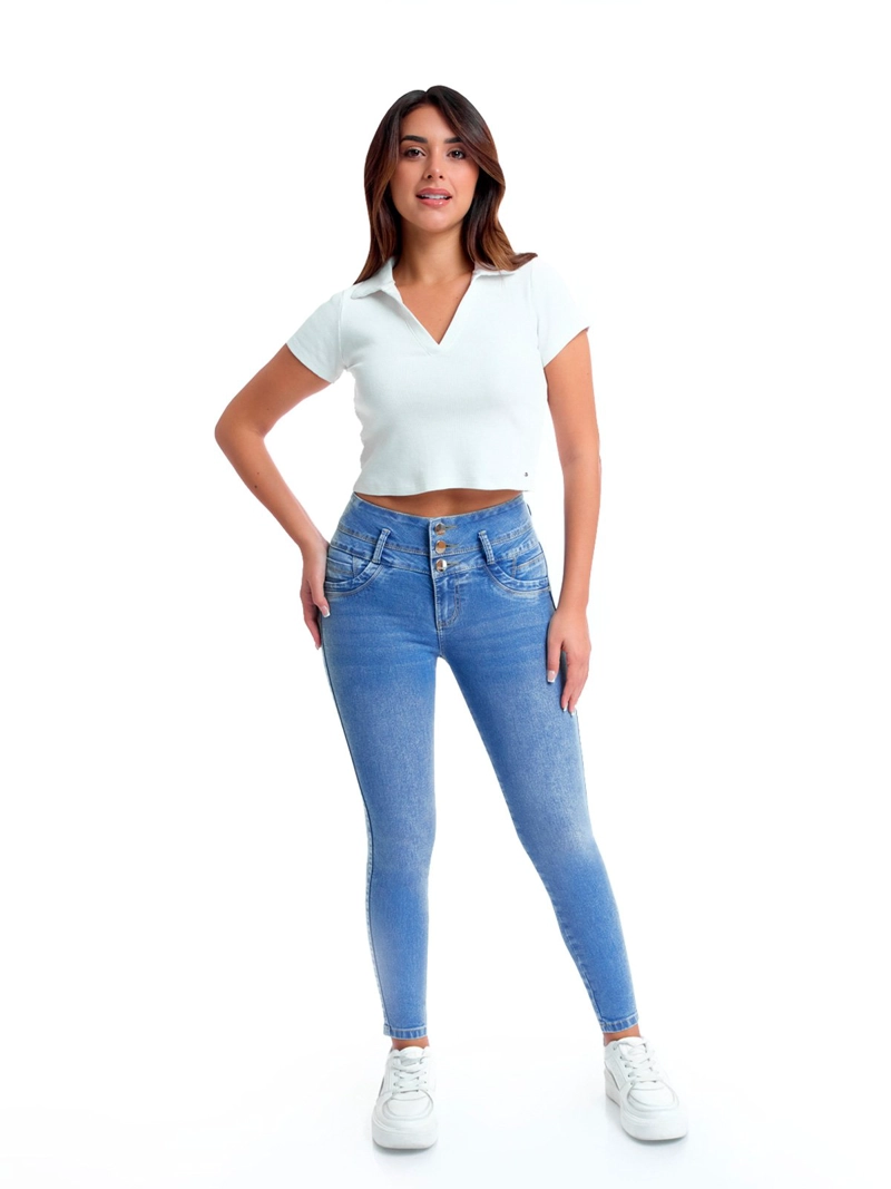 JEAN SKINNY MUJER METAL JEANS ALGODÓN ELENA - 1