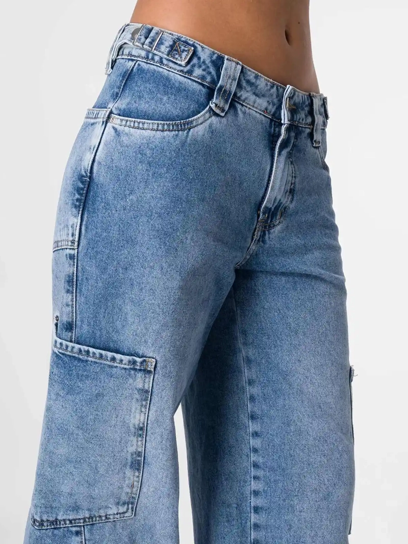 JEANS ALGODÓN WIDELEG MUJER SQUEEZE LIDHIA - 4