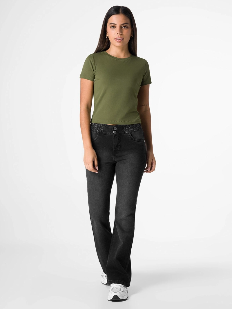 JEANS ALGODÓN FLARE MUJER SQUEEZE FIDY - 1