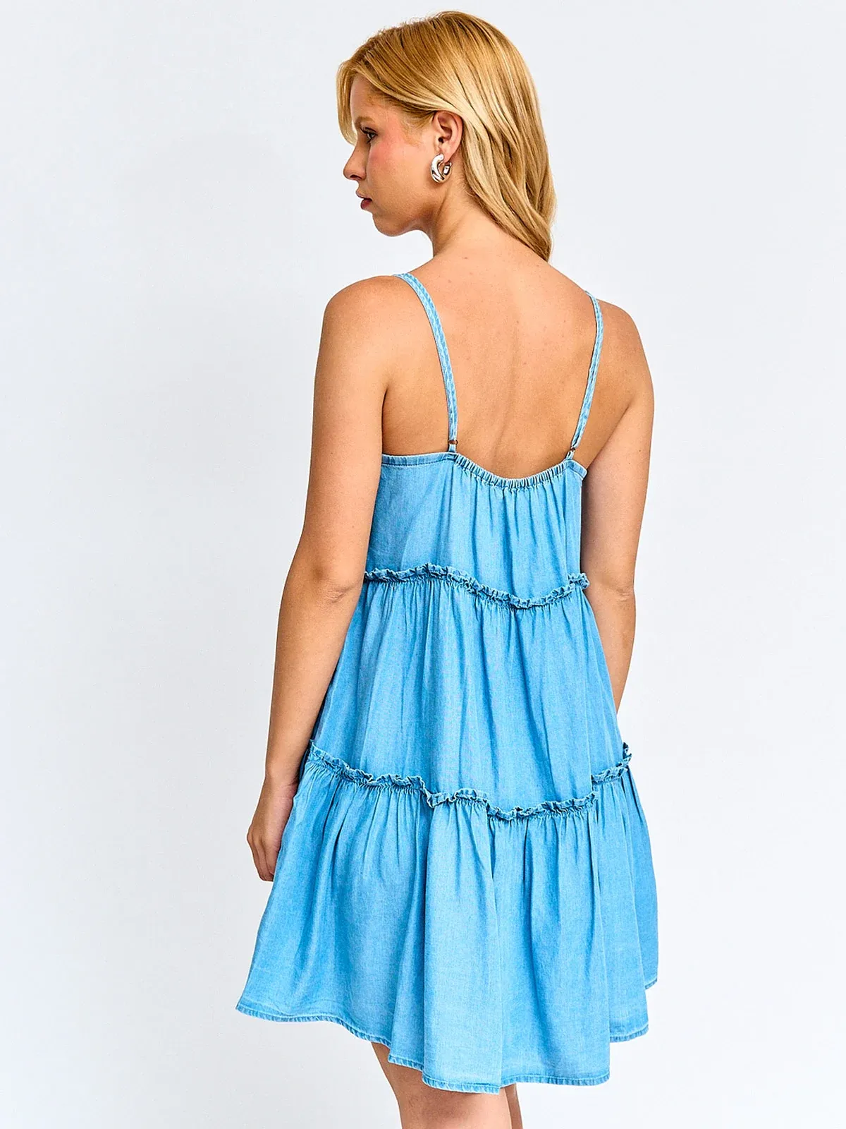 VESTIDO CORTO MUJER PEPE JEANS ETTY CELESTE - 3