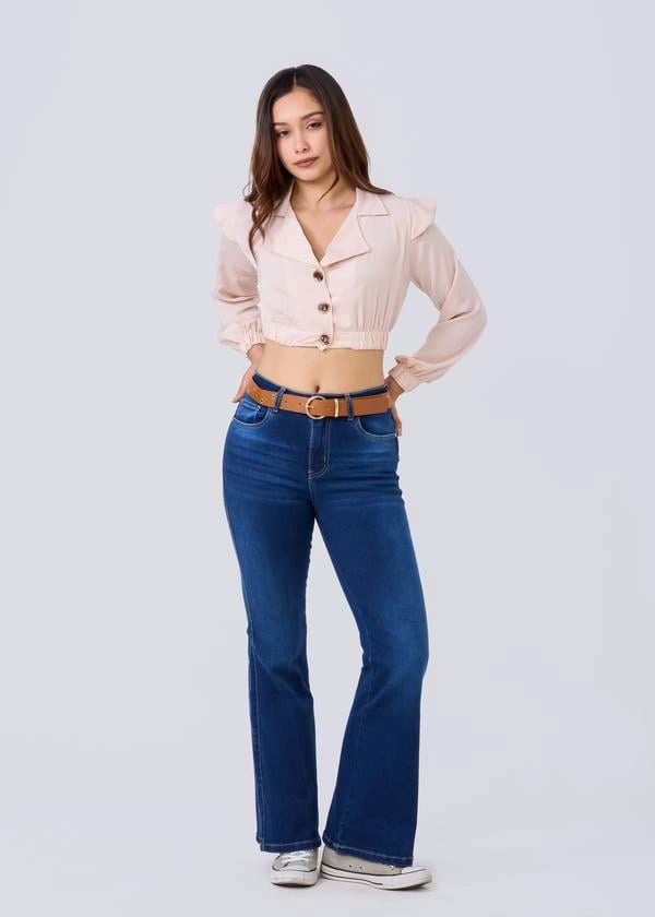 JEANS ALGODÓN FLARE MUJER ALEJANDRA BAIGORRIA VALENTINA - 1