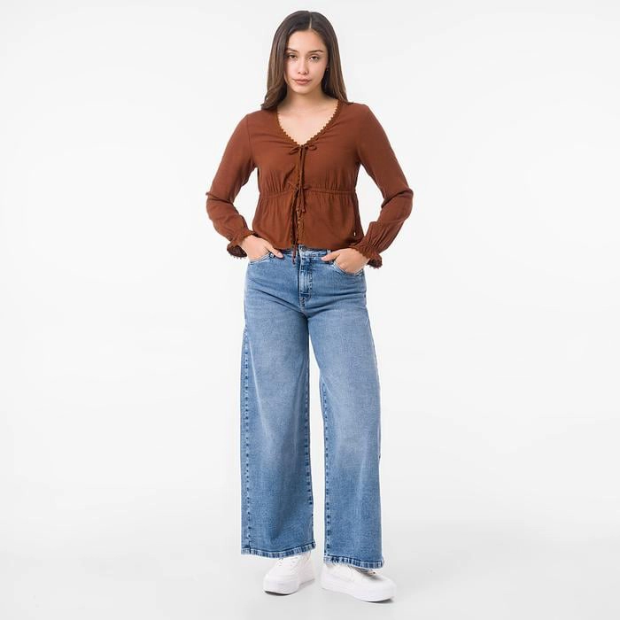 BLUSA MANGA LARGA LINO MUJER GOCCOS BRIZEL - 2