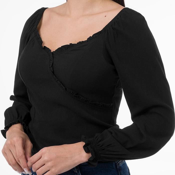 BLUSA MANGA LARGA LINO MUJER GOCCOS SACHE - 4