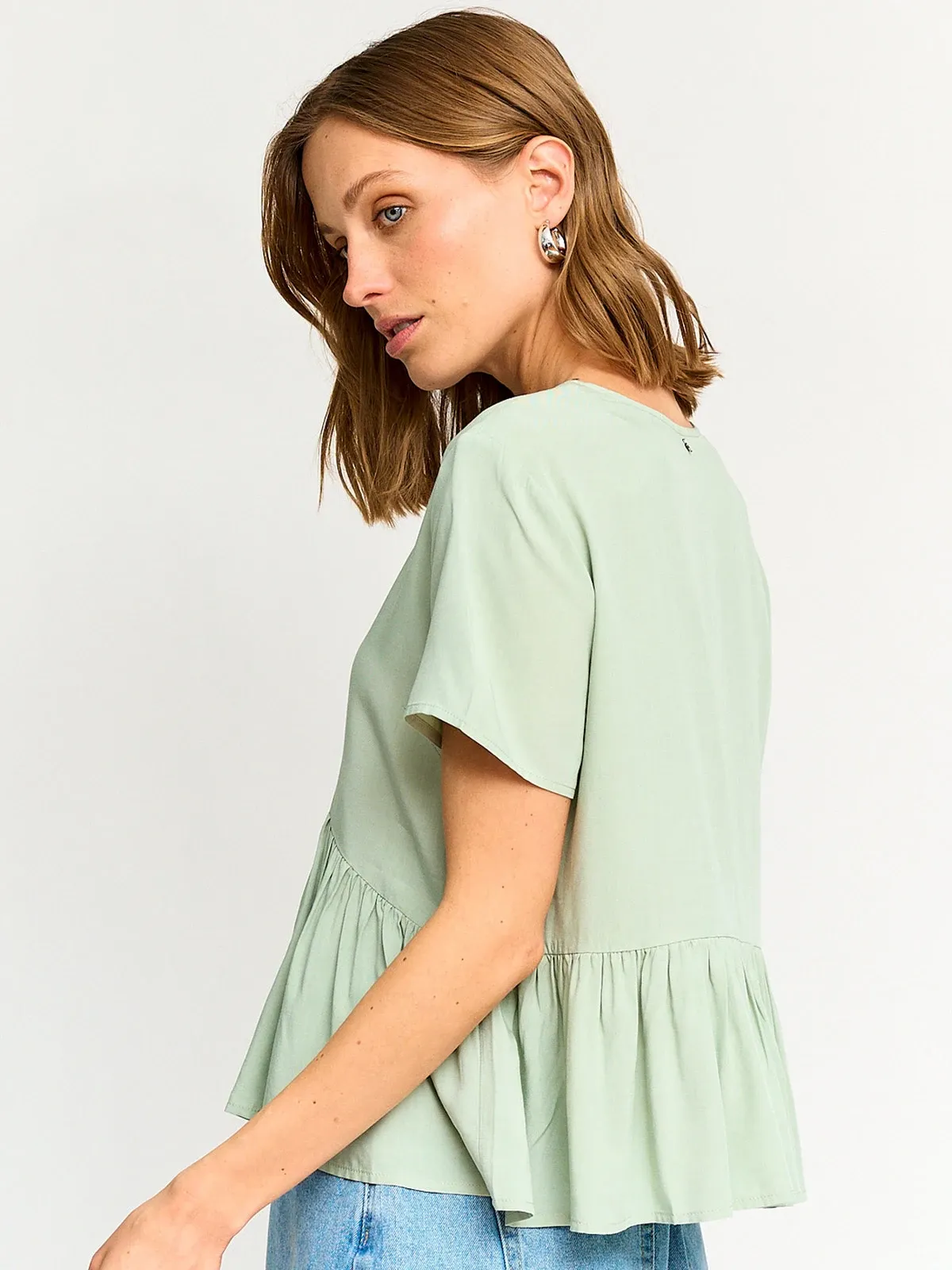 BLUSA MANGA CORTA MUJER BARBADOS ANUDO - 2