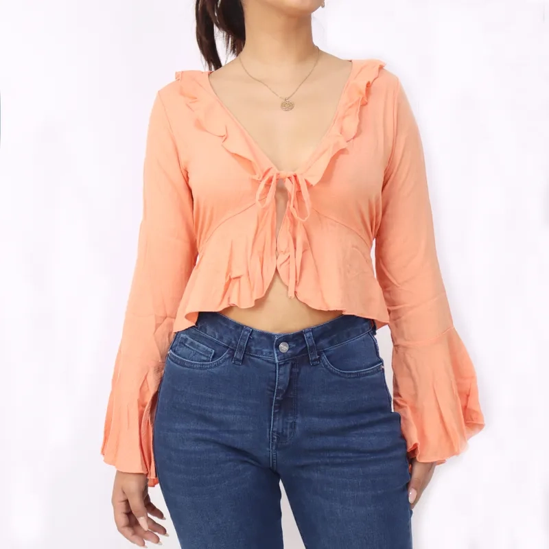 BLUSA MUJER KAYRA POBLET PERFECT FIT CROP BOBOS ZAFIRO - 1