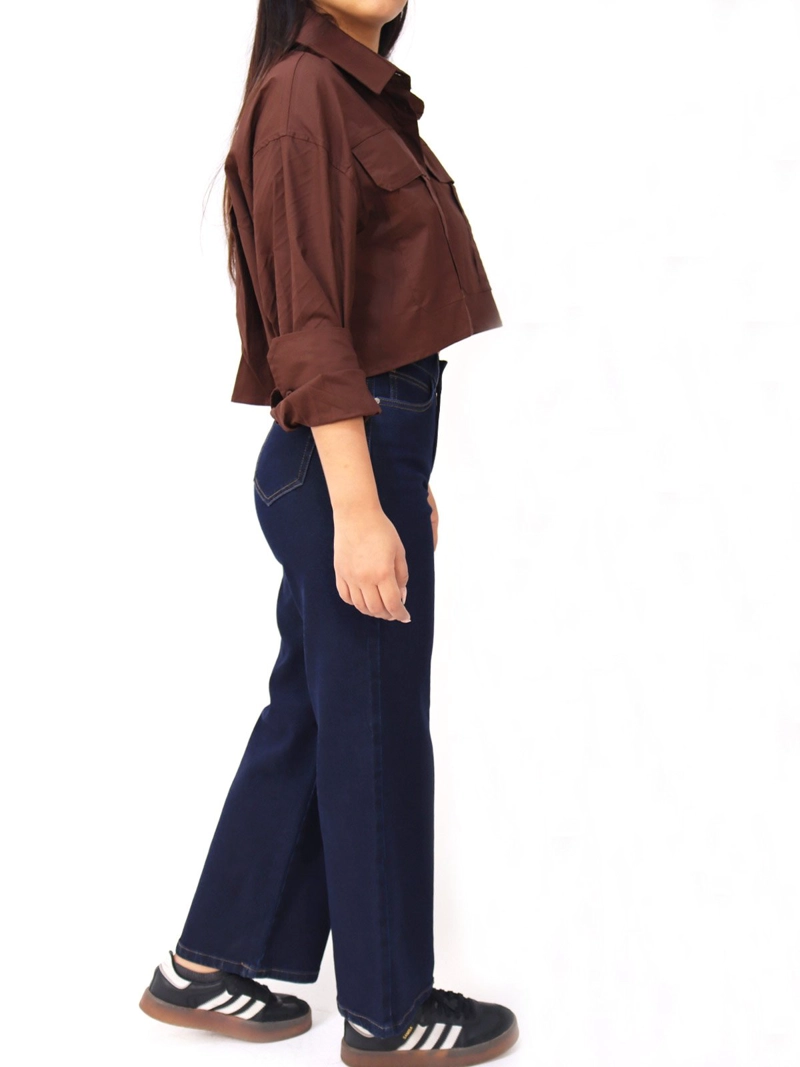 JEANS ALGODÓN MUJER KAYRA POBLET PERFECT FIT STRAIGHT COMFY CROPPED - 2