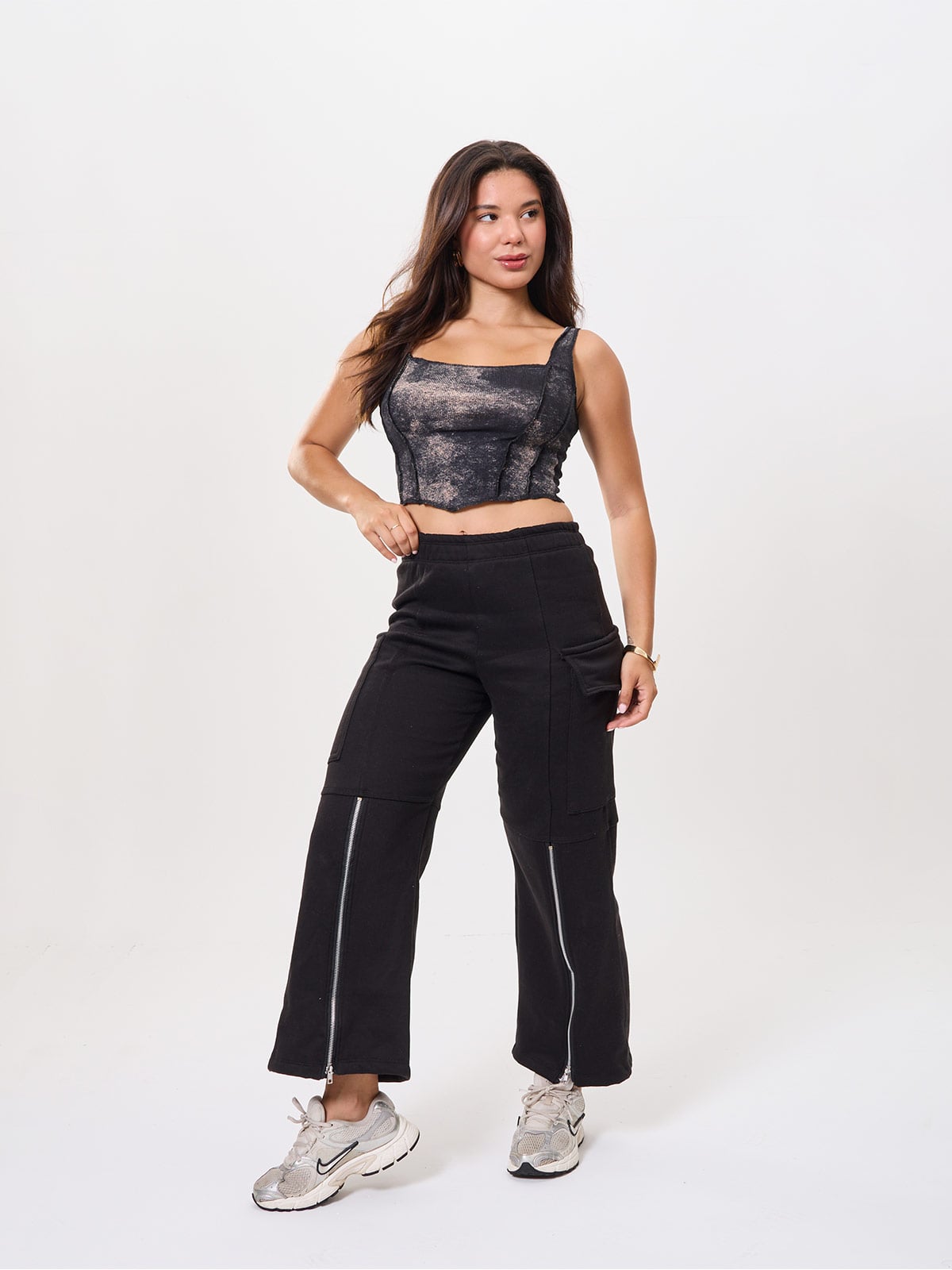 PANTALÓN DE BUZO MUJER ALEJANDRA BAIGORRIA CARGO CIERRE - 1