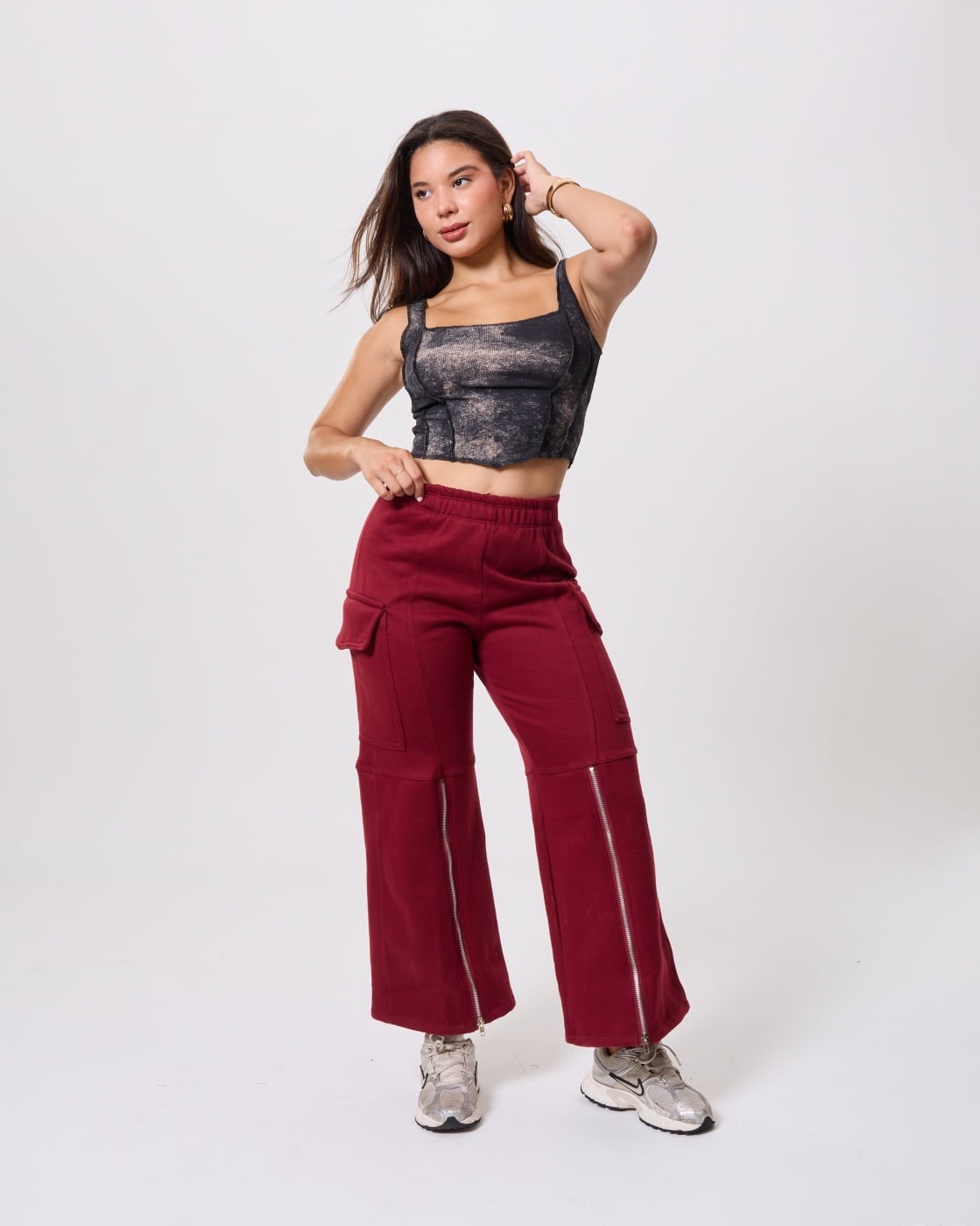 PANTALÓN DE BUZO MUJER ALEJANDRA BAIGORRIA CARGO CIERRE - 1