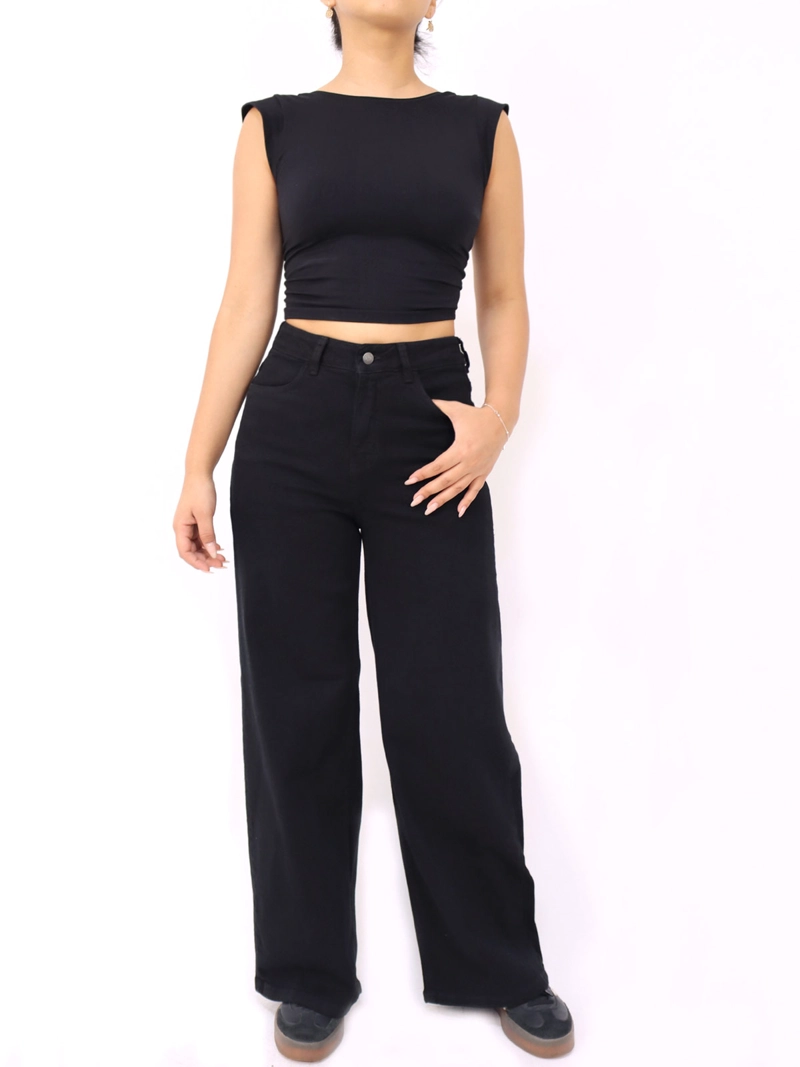 JEANS ALGODÓN WIDELEG MUJER KAYRA POBLET PERFECT FIT COMFY VINTAGE - 1