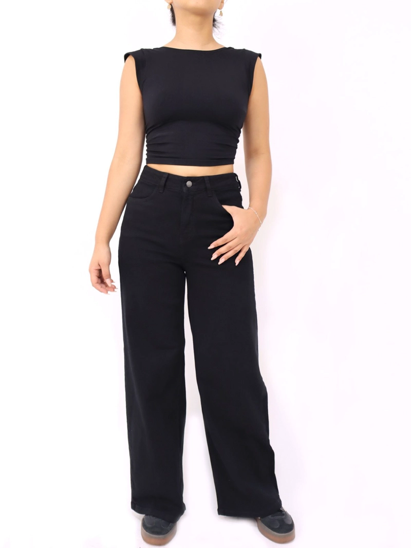 JEANS ALGODÓN WIDELEG MUJER KAYRA POBLET PERFECT FIT COMFY VINTAGE - 1