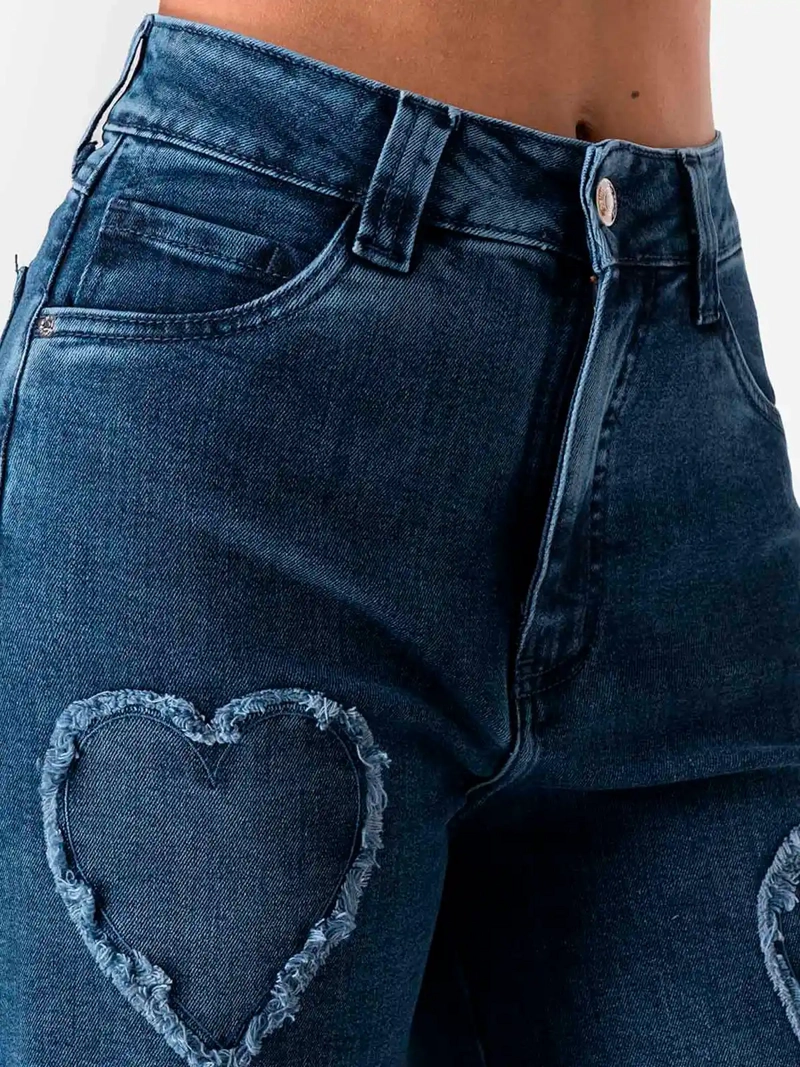 JEAN WIDELEG MUJER SQUEEZE CELESTE ALGODÓN MEINI - 4