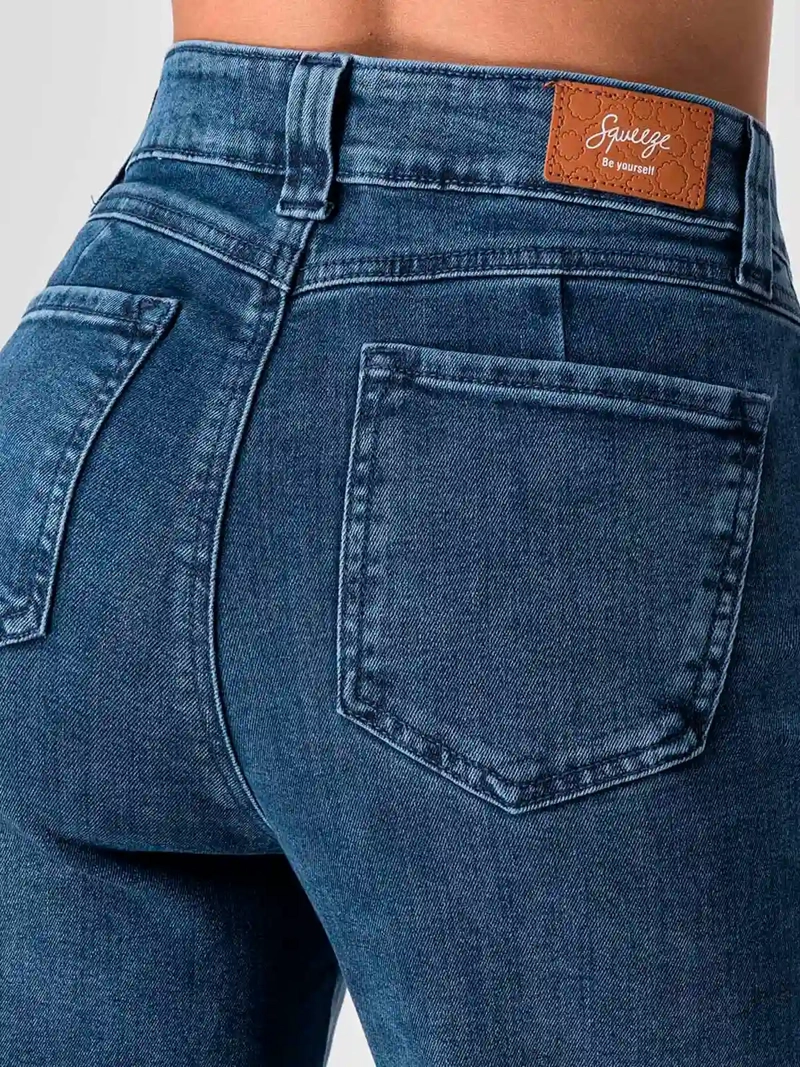 JEAN WIDELEG MUJER SQUEEZE CELESTE ALGODÓN MEINI - 5