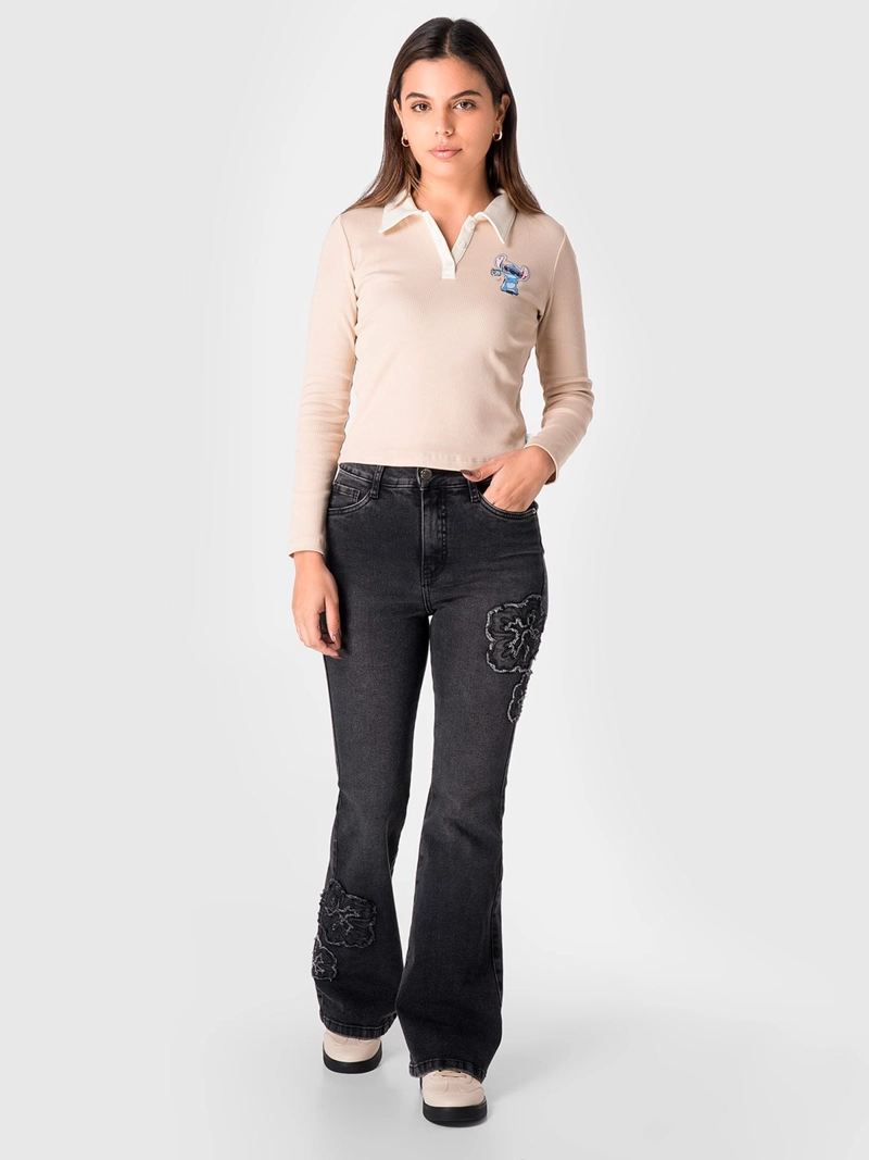 JEAN FLARE MUJER SQUEEZE ALGODÓN URZULA - 1