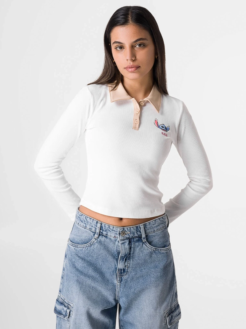 POLO MANGA LARGA MUJER SQUEEZE BLANCO - 2