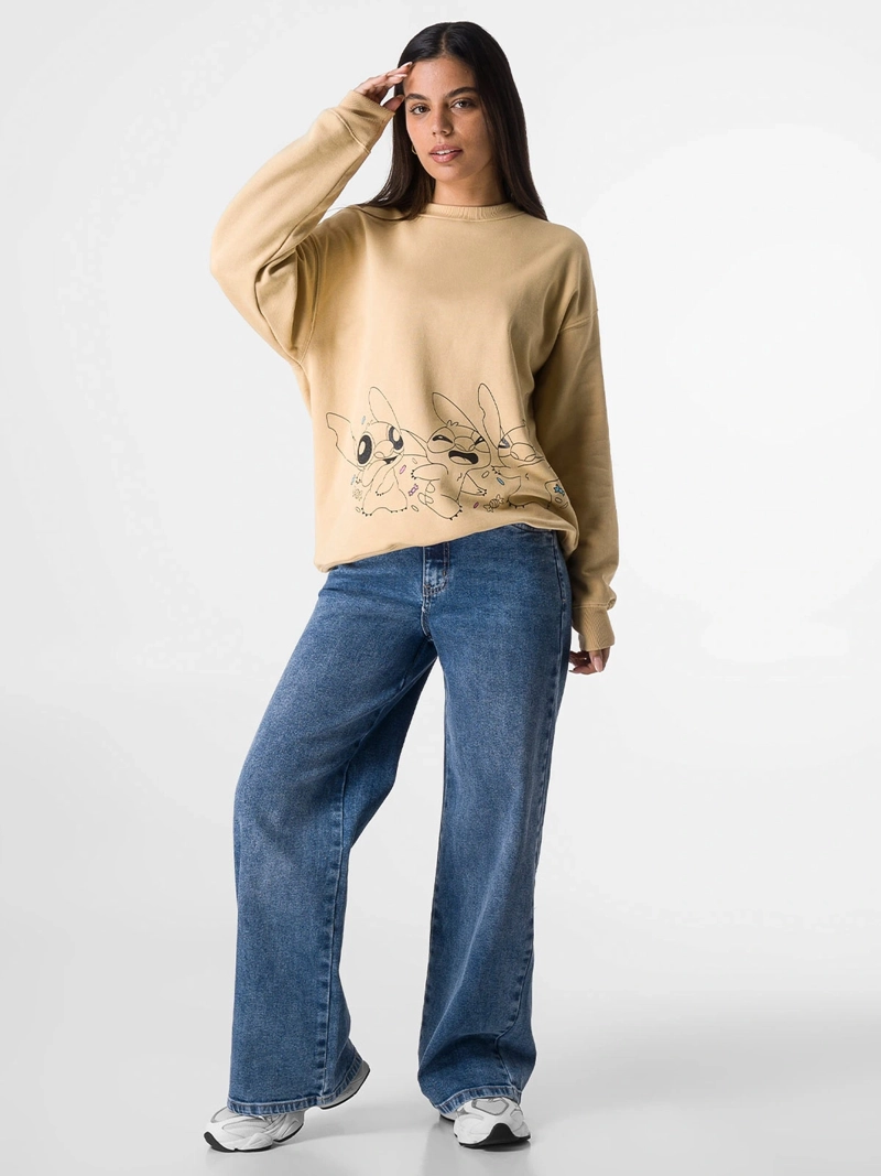 POLERA MUJER SQUEEZE BEIGE ALGODÓN STITCH - 1