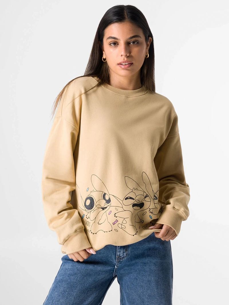 POLERA MUJER SQUEEZE BEIGE ALGODÓN STITCH - 2