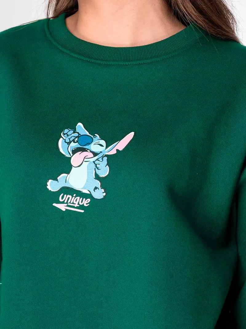 POLERA MUJER SQUEEZE VERDE ALGODÓN STITCH - 4