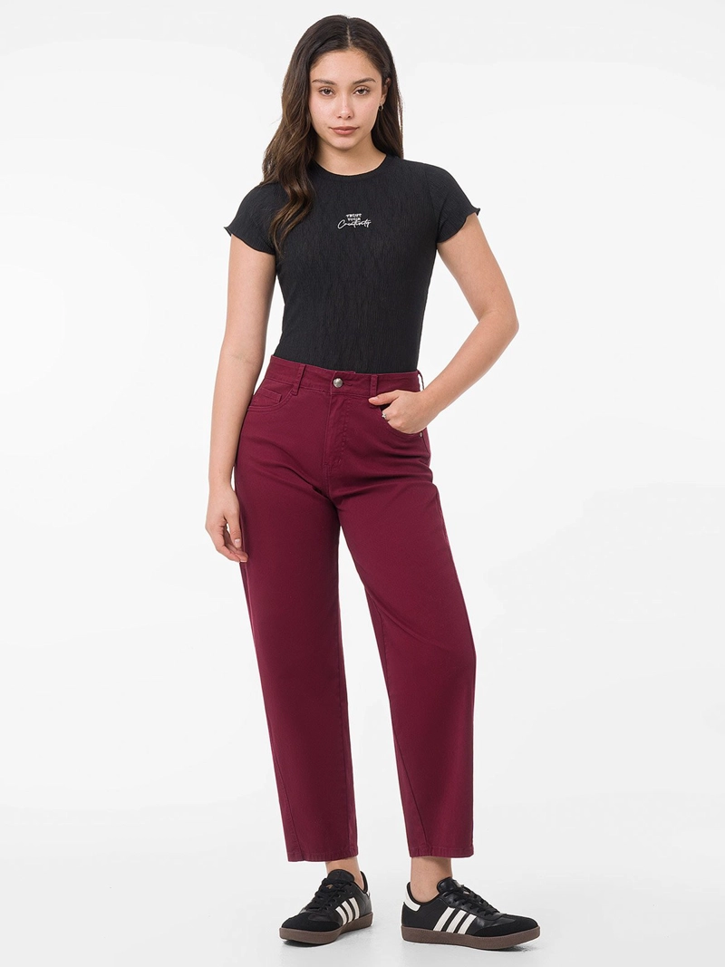 PANTALÓN SUELTO MUJER GOCCOS BARREL GRANCE - 1