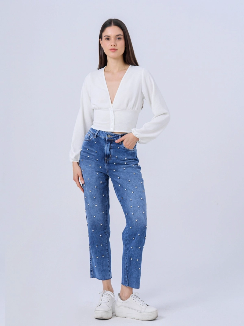 JEANS ALGODÓN PALAZZO MUJER ALEJANDRA BAIGORRIA ROXANA - 1
