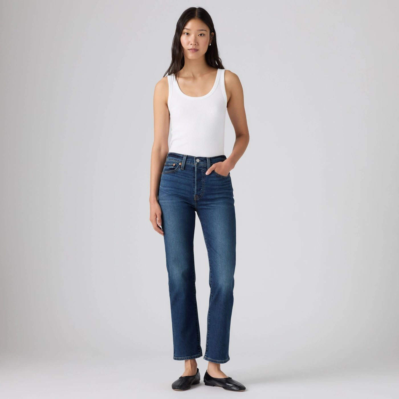 JEAN RECTO MUJER LEVI'S AZUL ALGODÓN WEDGIE STRAIGHT - 2
