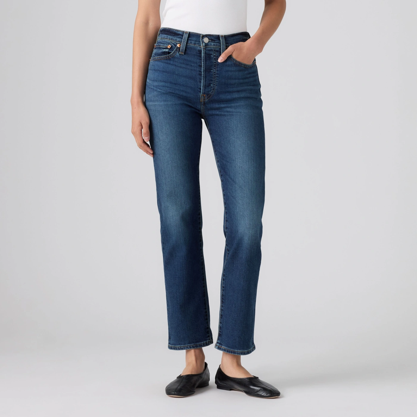 JEAN RECTO MUJER LEVI'S AZUL ALGODÓN WEDGIE STRAIGHT - 4