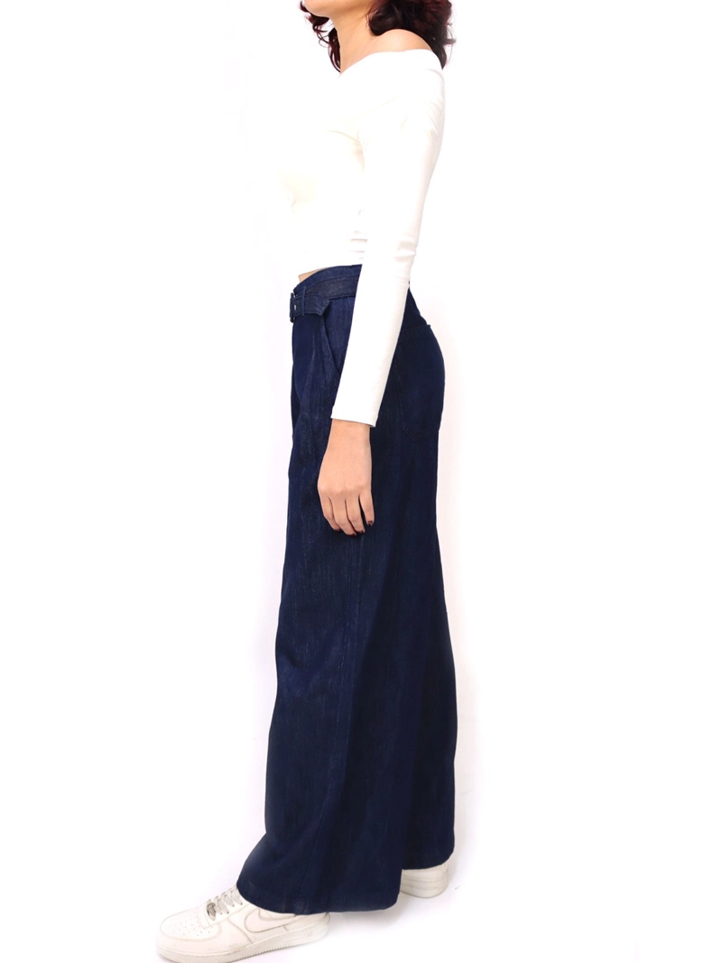 PANTALÓN ALGODÓN REGULAR MUJER KAYRA POBLET PERFECT FIT BELT - 2