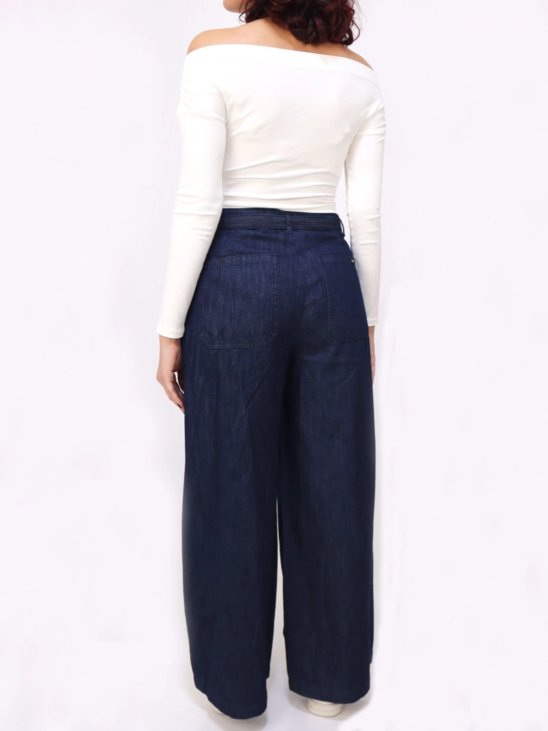 PANTALÓN ALGODÓN REGULAR MUJER KAYRA POBLET PERFECT FIT BELT - 3