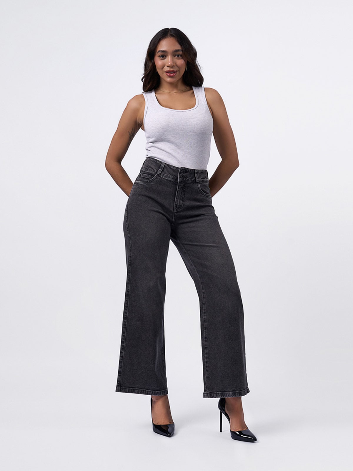 JEANS ALGODÓN WIDELEG MUJER BRONCO CAMERON - 1