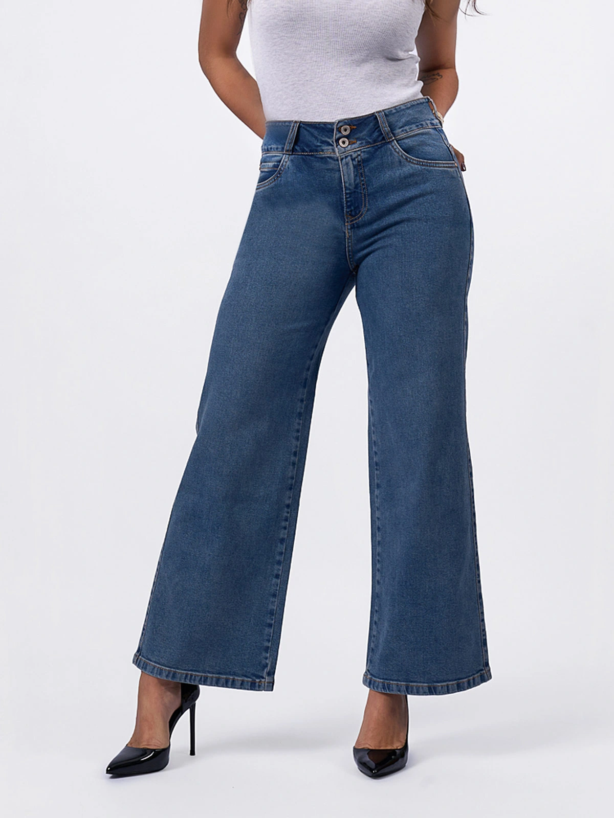 JEANS ALGODÓN WIDELEG MUJER BRONCO CAMERON - 2