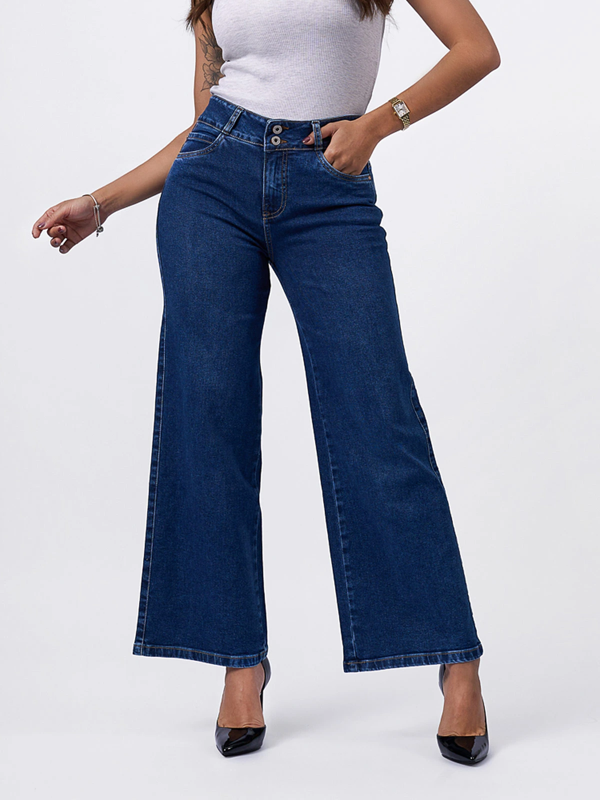 JEANS ALGODÓN WIDELEG MUJER BRONCO CAMERON - 2